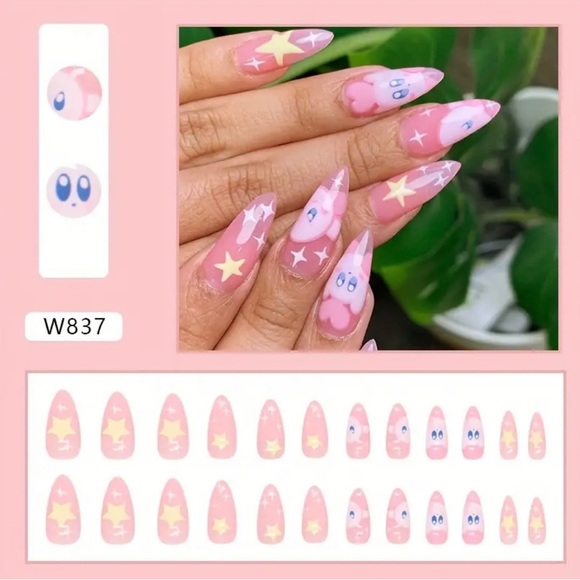 Press-On Nails with chic Nail Art (Nail Glue Included!) - Picture 2 of 8